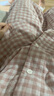 無(wú)印良品（MUJI）[自營(yíng)限定款]女士無(wú)側縫 雙層紗織睡衣  軟棉棉睡衣 淺粉色格紋 S 曬單實(shí)拍圖