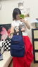jansport杰斯伯雙肩包男女大容量電腦背包高中初中大學(xué)生書(shū)包旅行 藏青色+隔層+側袋 曬單實(shí)拍圖