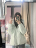 坦博爾羽絨服女短款可拆卸帽時(shí)尚大廓形秋冬外套厚530368D 冰霜藍 160  曬單實(shí)拍圖