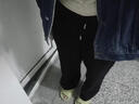 鉑吶苓美式直筒褲子女春秋新款簡(jiǎn)約高腰顯瘦寬松運動(dòng)休閑褲彎刀闊腿衛褲 黑色 M 【建議95-110斤】 曬單實(shí)拍圖