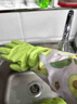 JCZS日本加絨手套洗碗家務(wù)廚房耐用橡膠皮洗衣服防水女士干活專(zhuān)用 【2雙裝】52cm厚絨款-黃色+綠色(0異味/不移 S 曬單實(shí)拍圖