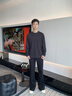 Calvin KleinJeans25秋季新款男士休閑通勤ck刺繡純棉圓領(lǐng)打底衫長袖上衣T恤 UB1-太空黑 M 曬單實拍圖