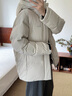 NEPA耐葩戶(hù)外25秋冬新品男女同款基礎款連帽保暖羽絨服7LF2021 淺米色 D48 S (95) 170/88A 曬單實(shí)拍圖