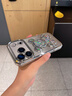 七龍適用蘋(píng)果17promax手機殼新款閃粉流沙熊iphone17pro鏡頭全包防摔保護套17硅膠可愛(ài)卡通女款外殼 【太空銀+閃粉卡】立體流沙熊_自帶鏡頭膜 iPhone 17 Pro Max 曬單實(shí)拍圖