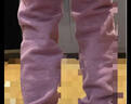 英氏【桑蠶絲兔絨】?jì)和Ｅ澕咏q加厚打底褲男女童保暖秋褲紫色140 曬單實(shí)拍圖