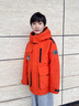 波司登（BOSIDENG）25新款加厚羽絨服男女童5A抗菌絨極寒連帽冬厚款保暖外套 波波暖橙2284 150 /72 約 140-150cm 36kg 曬單實(shí)拍圖