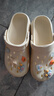 名創(chuàng  )優(yōu)品（MINISO）洞洞鞋女款2025新款eva防滑防臭沙灘鞋增高涼拖鞋女夏季外穿 卡其+海洋星星(10個(gè))滴塑 38-39 曬單實(shí)拍圖
