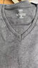 佐丹奴T恤男外穿休閑上衣加厚純棉磨毛貼身V領(lǐng)長(cháng)袖t恤男01022802 04深花灰色 XL 曬單實(shí)拍圖