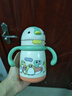 babycare小企鵝兒童保溫杯嬰幼兒寶寶保溫奶瓶水壺學(xué)飲直飲吸管杯兒童水杯 贈直通吸嘴- 把手款淺嗬綠- 300ml 曬單實(shí)拍圖