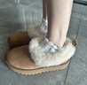 UGG【雙11搶先購】秋季新款女士厚底懶人毛毛鞋 1166733CHE|栗色39 曬單實(shí)拍圖