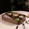 花語(yǔ)四季家用客廳干果盒實(shí)木堅果零食收納盒2025新中式瓜子糖果分格水果盤(pán) 【小鹿提手】6格圓角單層+方碗6個(gè) 曬單實(shí)拍圖