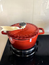 寶璣琺瑯鍋鑄鐵鍋平底鍋炒鍋燉鍋煲湯鍋無(wú)涂層燃氣灶通用結婚喬遷禮物 【店鋪爆款】經(jīng)典紅 24cm 曬單實(shí)拍圖