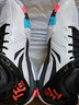 李寧（LI-NING）羽毛球鞋貼地飛行2LITE 標準白/黑色/熒光焰紅 AYTT003-2 42 曬單實(shí)拍圖