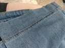 啄木鳥(niǎo)復古小個(gè)子闊腿牛仔褲2026春秋新款高腰彈力寬松九分直筒休閑褲子 九分褲子 L 【建議105-115】 曬單實(shí)拍圖
