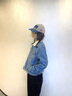 Levi's李維斯25年秋冬新款女士休閑多口袋仿羊羔絨牛仔外套36136 中藍色 L 曬單實(shí)拍圖
