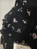 尚都比拉前方領(lǐng)后V領(lǐng)拼接荷葉邊系帶碎花連衣裙女夏季通勤收腰顯瘦中長(cháng)裙 曬單實(shí)拍圖
