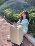 地平線(xiàn)8號超大容量深倉女2025新款側開(kāi)寬拉桿旅行李箱登機28寸密碼皮箱男 谷物白-1/9開(kāi)深倉寬拉桿-干濕分離-靜音減震 22寸【短途旅行】 曬單實(shí)拍圖