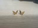 周六福蝴蝶5G工藝黃金耳釘女耳飾生日禮物計價(jià)A0913808 一對 約1.72g  曬單實(shí)拍圖