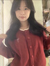 卡汐沐 開衫毛衣女針織衫女2025新款春秋女裝假兩件毛衣女氣質(zhì)上衣女 假兩件蝴蝶結毛衣【紅色】 均碼 （建議115斤以內(nèi)） 曬單實拍圖