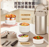 寶威瑪（BVGMAV）保溫飯盒三層大容量316不銹鋼24小時(shí)超長(cháng)保溫桶學(xué)生上班冬季帶飯 【熱銷(xiāo)第1名】古典金3層2.5L 曬單實(shí)拍圖