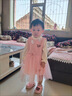 G.DUCKKIDS女童公主裙秋裝洋氣連衣裙寶寶套裝裙子兩件套兒童春秋蕾絲背心裙 粉色 100 cm 曬單實(shí)拍圖