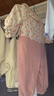 夢伊藍（MENGYILAN）嬰兒新生衣服可愛嬰幼兒秋季外出寶寶連體衣公主滿月哈衣周歲爬服 【櫻桃雙層】假兩件-粉色 80碼（6-9個月20斤內） 曬單實拍圖