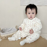湯尼倍兒寶寶夾棉套裝保暖兩件套秋冬季高腰護肚嬰兒棉衣褲家居服 米色【400#適宜溫度:15-20℃】 90 cm 曬單實(shí)拍圖