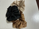 巧丂 時(shí)尚緞面大腸發(fā)圈女 頭繩高級感扎頭發(fā)皮筋黑色馬尾發(fā)飾頭飾 【黑+杏+咖啡】3色裝 曬單實(shí)拍圖