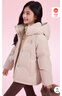 波司登（BOSIDENG）25新款羽絨服女童5A抗菌絨90絨大耳兔星星掛墜保暖外套T250246322 甜酷卡其7C06 150 /72 約140-150cm 36kg 曬單實(shí)拍圖