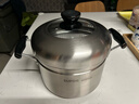 蘇泊爾SUPOR 蒸滋味復底304不銹鋼湯蒸多用鍋22cm湯鍋單層蒸籠SZ22S1 曬單實(shí)拍圖