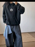 CHINISM CH赤塵經(jīng)典簡(jiǎn)約logo印花連帽衛(wèi)衣男士春秋款休閑情侶帽衫上衣 黑色 （偏寬松，建議拍小一碼） L 曬單實(shí)拍圖