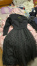 5+法式連衣裙女2023秋冬新款女裝毛織網(wǎng)紗拼接中場(chǎng)小黑裙 090黑色 L 曬單實(shí)拍圖