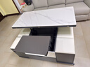 我愛(ài)川威可升降茶幾餐桌兩用現代簡(jiǎn)約家用客廳小戶(hù)型多功能折疊移動(dòng)茶幾桌 包安裝【雪山白巖板+灰柜體】 120*60cm 曬單實(shí)拍圖