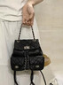 沐霓 小香風(fēng)雙肩包女士鏈條書(shū)包迷你皮包ins韓系旅行高顏值輕奢小包 黑色菱格 曬單實(shí)拍圖