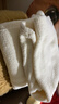 ubras慕斯絨菱格條紋翻領(lǐng)套頭長(cháng)袖長(cháng)褲套裝女睡衣情侶家居服男 女款-蛋黃流沙色 M 曬單實(shí)拍圖