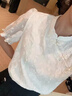 百圖betu女裝春夏新款襯衫優(yōu)雅國潮短袖襯衫新中式小衫女2403T52 淺杏色 S 曬單實拍圖