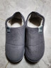 回力純色燈芯絨棉拖鞋包跟男冬季耐臟送爸爸家居室內防滑冬包腳跟棉鞋 灰色 44-45碼（適合43-44腳穿） 曬單實(shí)拍圖