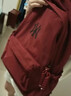 新款NY聯(lián)名書(shū)包男日系初中女生高中生大容量雙肩包簡(jiǎn)約純色背包潮 酒紅色 曬單實(shí)拍圖