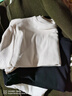 夢(mèng)特嬌莫代爾棉短袖女士洋氣款白色上衣修身內搭薄款螺紋基礎打底衣四季 曬單實(shí)拍圖