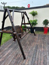 喵喵藤 戶(hù)外實(shí)木搖椅碳化木秋千吊椅公園庭院陽(yáng)臺休閑椅雙人防腐木吊椅 特大號秋千（三人位） 曬單實(shí)拍圖