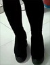 九寸陽(yáng)光 厚底過(guò)膝長(cháng)靴女春秋粗腿高筒騎士靴胖MM彈力增高顯瘦氣質(zhì)長(cháng)筒靴 厚底過(guò)膝長(cháng)靴黑色 【5cm跟高】 39 曬單實(shí)拍圖