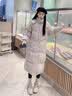鹿依檸羽絨棉服女冬季2025新款韓版時尚寬松過膝中長款棉衣加厚保暖棉襖 米白色 M 曬單實拍圖
