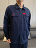 妙歌秋冬雙層工作服套裝男純棉加厚車(chē)間工廠(chǎng)電焊服全棉工地勞保服上衣 藏藍色【純棉雙層】上衣+褲子 3XL (185) 曬單實(shí)拍圖