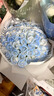 LZJV花束碎冰藍玫瑰香皂永生花束情人節情人節禮物送男女成品生日媽媽 【綻放美麗】33朵拉文紅+賀卡串 曬單實(shí)拍圖