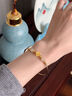 周大金 CHOW TAI KING蓮花黃金手鏈女款2026新款輕奢高級足金手鐲子生日禮物女朋友老婆 曬單實(shí)拍圖
