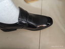 老爺車(chē)皮鞋男新款真皮透氣男士皮鞋商務(wù)正裝皮鞋休閑漆皮男鞋增高爸爸鞋 F9133黑色【平跟單鞋款】 42 (260mm) 標準碼 曬單實(shí)拍圖