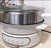 美的（Midea）烤肉鍋電烤盤(pán)多功能電火鍋一鍋多用電煮鍋分體式燉蒸煮一體電熱鍋火鍋專(zhuān)用鍋烤涮一體多功能料理鍋 9.5L 【配煎烤盤(pán)和蒸籠】HGE2803 曬單實(shí)拍圖