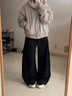 圣保美羽絨棉服女冬季連帽工裝外套2025新款加厚短款保暖派克服棉衣棉襖 灰白色 S 碼 曬單實(shí)拍圖