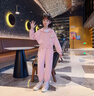 G.DUCKKIDS女童春秋季套裝2025新品女孩洋氣運動(dòng)連帽開(kāi)衫兒童韓版寶寶兩件套 粉紅色 130 cm 曬單實(shí)拍圖