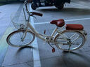 飛鴿（FLYING PIGEON）自行車(chē)成人通勤車(chē)自行車(chē)學(xué)生單車(chē)成人自行車(chē)通勤自行車(chē)女士自行車(chē) 標配奶油米|單速|(zhì)輻條輪+禮包 24寸適合150-170cm 曬單實(shí)拍圖